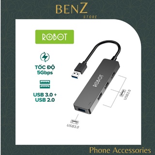 Mua HUB Chuyển Đổi Chia Cổng USB ROBOT H160 Mở Rộng 3 Cổng USB 2.0 Và 1 Cổng USB 3.0 Dây Nối Dài 80 Cm BenZ Store