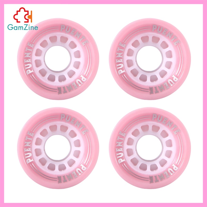 Bộ 4 bánh xe cho ván trượt kích thước 70x51mm bằng Pu kèm vòng đệm chuyên dụng