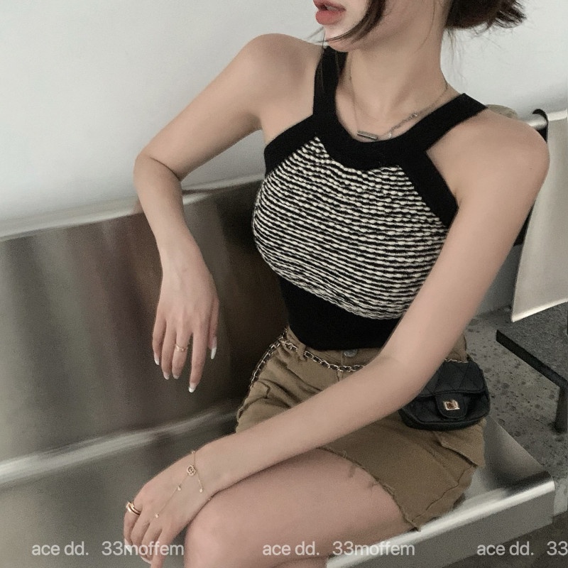 Áo Croptop Sát Nách Thiết Kế Ôm Sát Quyến Rũ