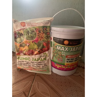 Bộ đôi nuôi trái 1 xô max japan 4.5kg + 1 gói humic của thuơng hiệu quả cầu lửa