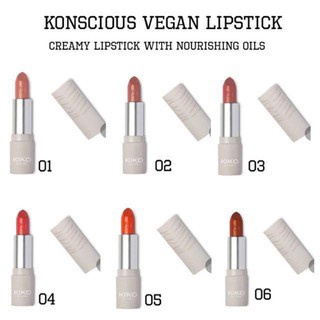 Son hữu cơ Kiko Konscious vegan 04 đỏ thuần/ 05 - đỏ cam