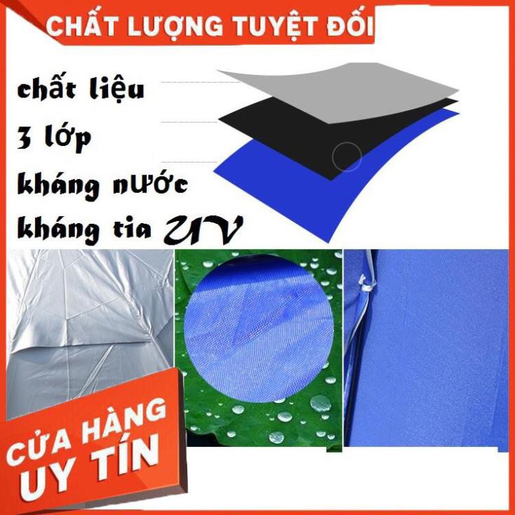 [ XẢ HÀNG ] Ô dù che nắng khi câu cá. Kích thước chính xác, Màu xanh bạc - Sanami Fishing - Chất vải dày, nan chắc