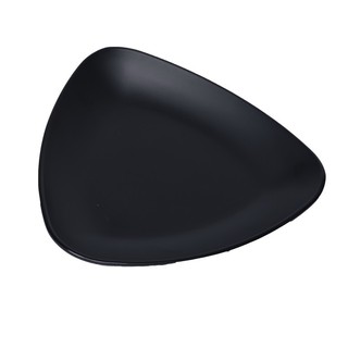 Dĩa Tam Giác Size 19cm Nhựa Melamine Màu Đen Nhám/ Ngói Nhám - DTG07N
