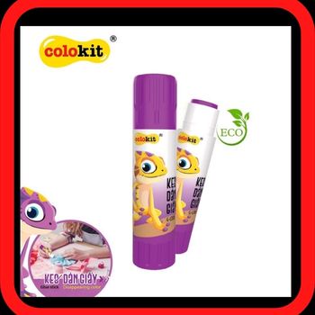 Keo Khô Dán Giấy Tắc Kè Thiên Long Colokit Tím Đổi Màu Trong Suốt.