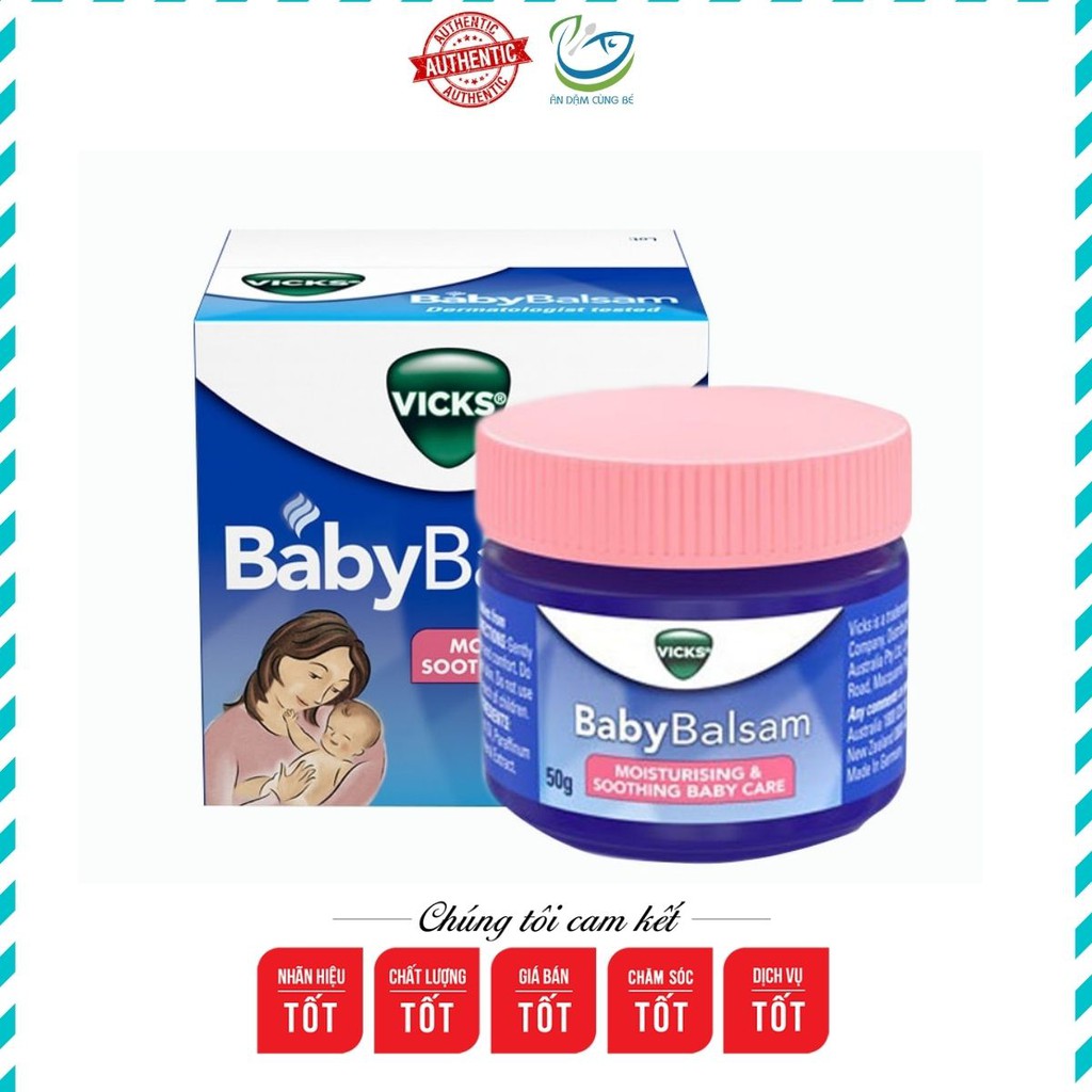 Dầu bôi giữ ấm ngực cổ chân cho bé VICK BABY BALSAM chống cảm lạnh giảm ho ngạt mũi 1748