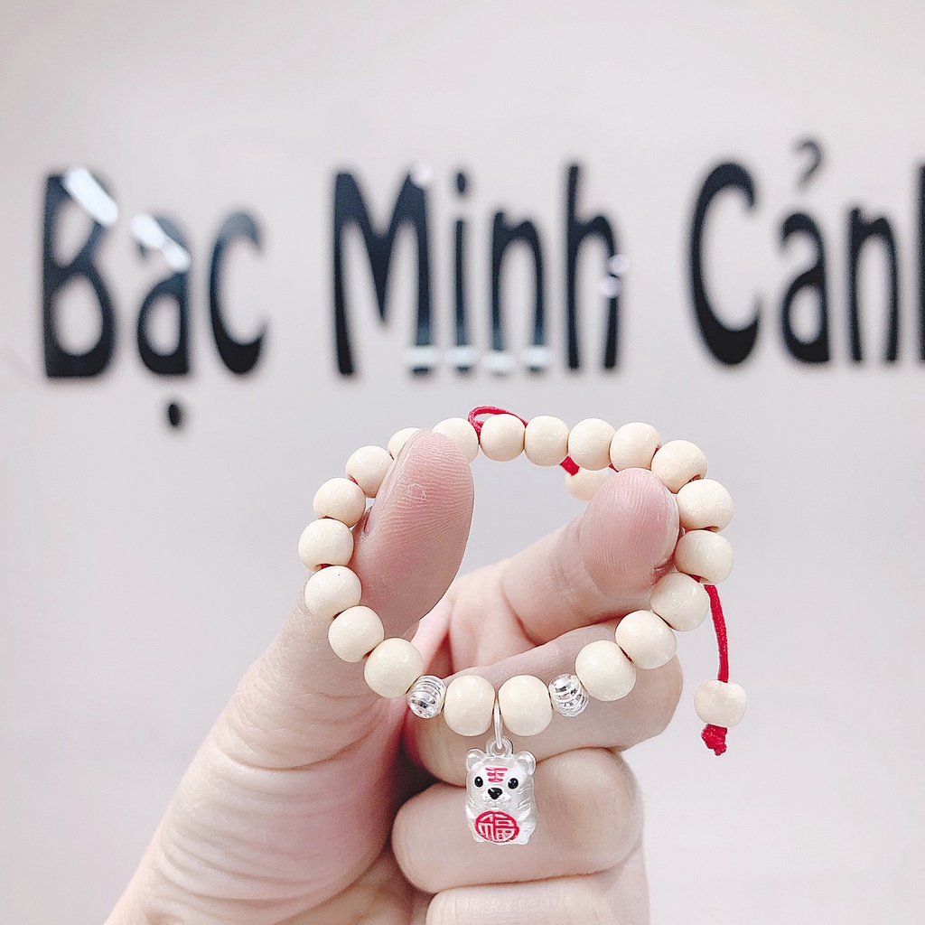 Vòng Dâu Tằm Charm Hổ Chữ Phúc Cho Bé Tuổi Dần Minh Canh Jewelry