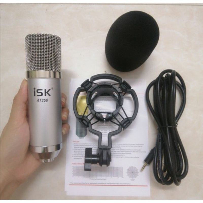 [Mã ELHACE giảm 4% đơn 300K] mic thu âm livestream ISK AT350-chính hãng bảo hành 6 tháng