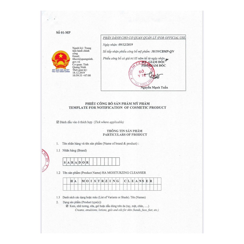 Sữa rửa mặt HA Sarador | BigBuy360 - bigbuy360.vn