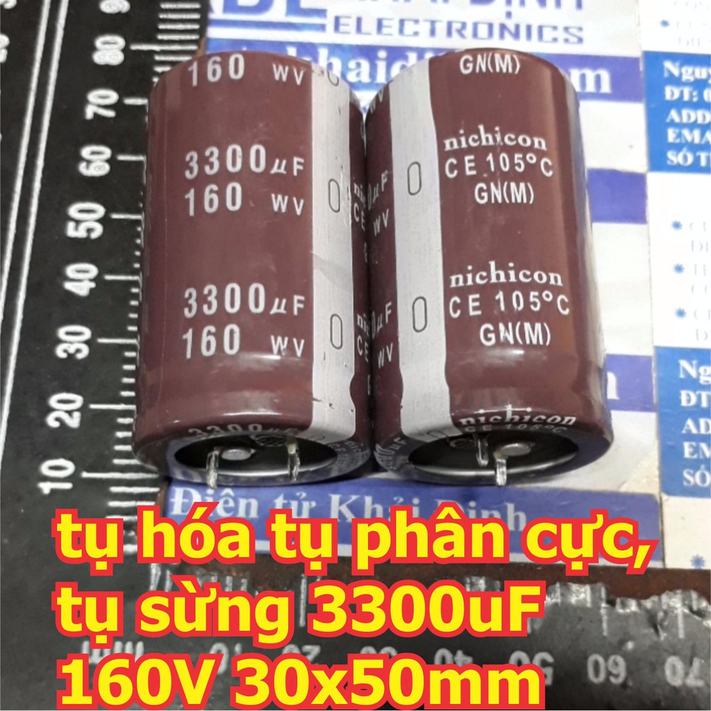 tụ hóa tụ phân cực, tụ sừng 3300uF 160V 30x50mm kde6132