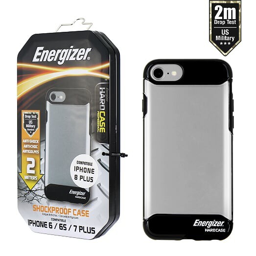 Ốp lưng Energizer chống sốc 2m cho iPhone 6 Plus / 6s Plus / 7 Plus / 8 Plus - ENCOSPIP7PBK