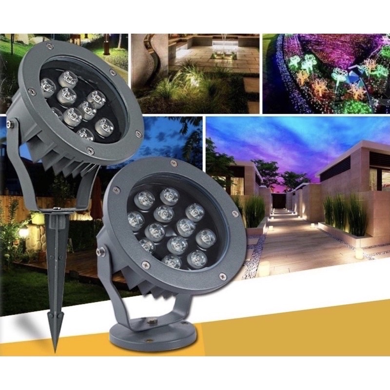 Đèn LED chiếu cỏ sân vườn 12W chuyên dùng trang trí chiếu cây cảnh, tiểu cảnh ngoài trời