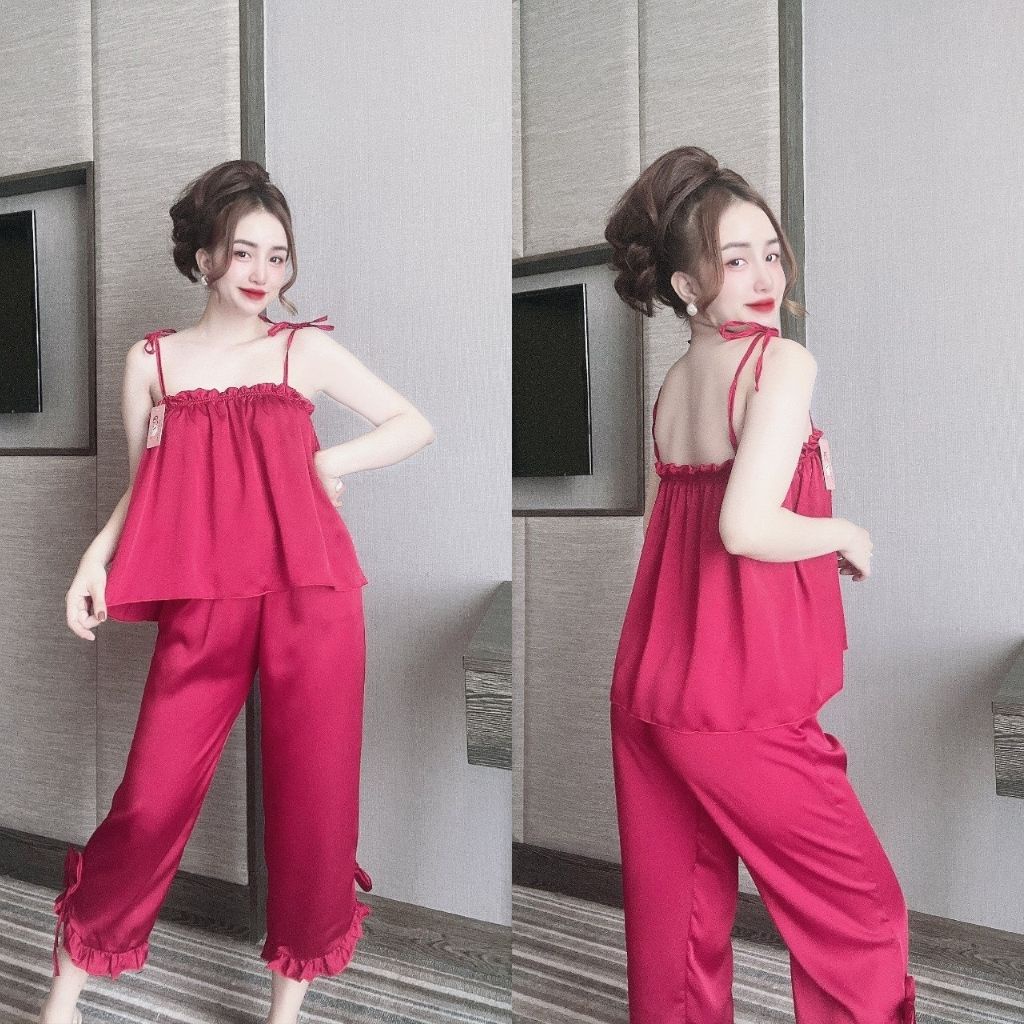 Đồ Ngủ Nữ BIGSIZE MIKY, Đồ Ngủ Sexy lụa Satin cao cấp mềm mại xinh xắn &lt; 60KG