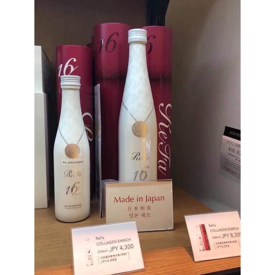 REFA 16 - Collagen Refa Enrich 480ML Nhật Bản - Nước Uống Đẹp Da, Chống Lão Hoá Cấp Tốc