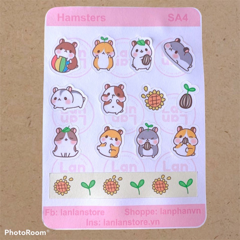 Sticker/ hình dán trang trí bullet journal, sổ, scrapbook, album của lanlanstore