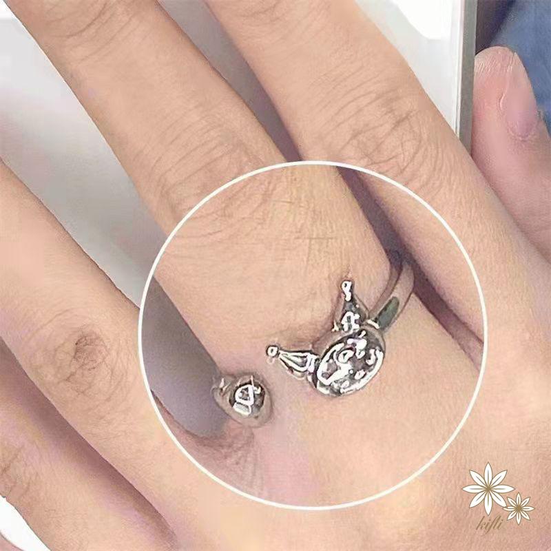 【kifli】SANRIO Nhẫn Mạ Bạc Dễ Thương Thời Trang Dành Cho Nữ