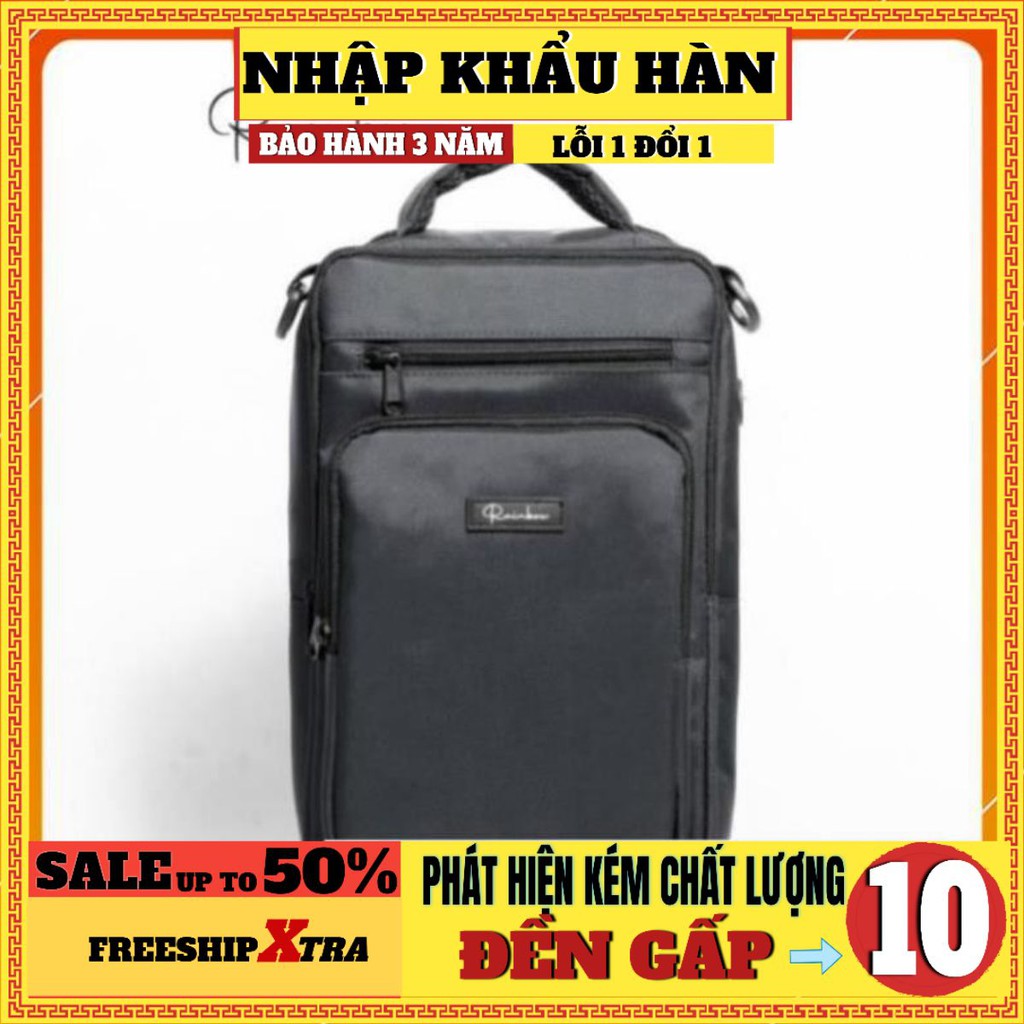 [ HÀNG AUTH] Túi đeo chéo nam đa năng 3in1 Rainbow BG007 chất liệu Canvas chống nước, nhiều ngăn tiệ