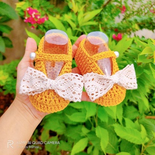 Giày Sandal nơ hạt ngọc/Giày nơ hạt ngọc[BÉ GÁI]