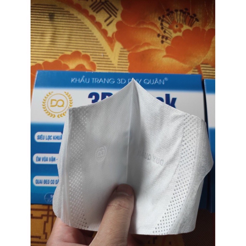 Khẩu Trang 3D Mask  Duy Quân Xuân Lai Công Nghệ Nhật Bản Hộp 50 Chiếc màu trắng