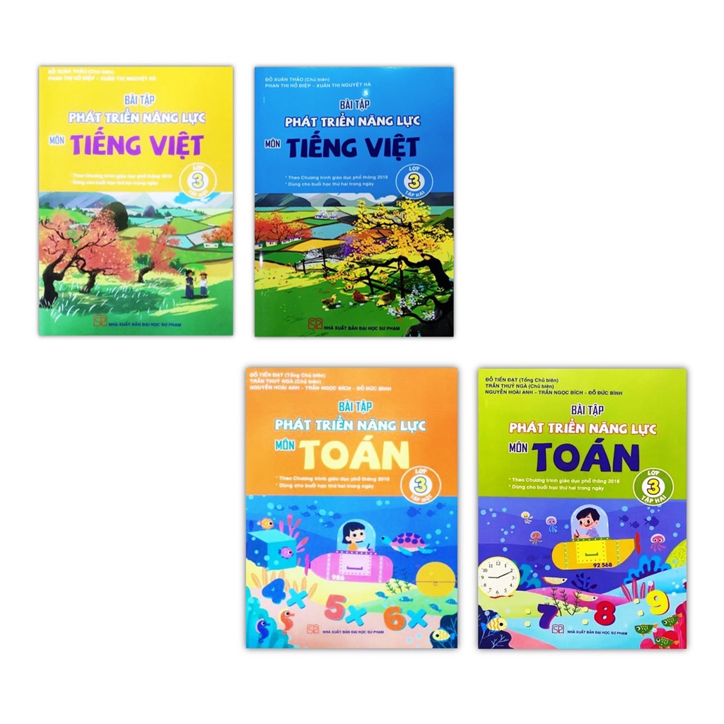 Sách - Combo Bài Tập Phát Triển Năng Lực Môn Toán Và Tiếng Việt Lớp 3 (Kết Nối)