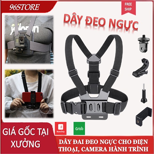 [GIÁ SỈ]Dây Đeo Ngực Cho Điện Thoại Làm Camere Hành Trình, Máy Quay Hành Động GoPro, Sjcam, Yi Action, Osmo Action