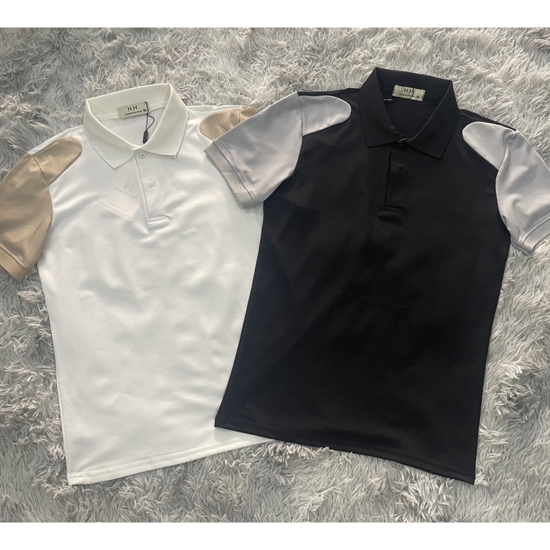 Áo polo thời trang nam có hoạ tiết đơn giản lịch sự, Áo cộc tay có cổ phong cách hàn quốc btshop từ 45 đến 75 kg