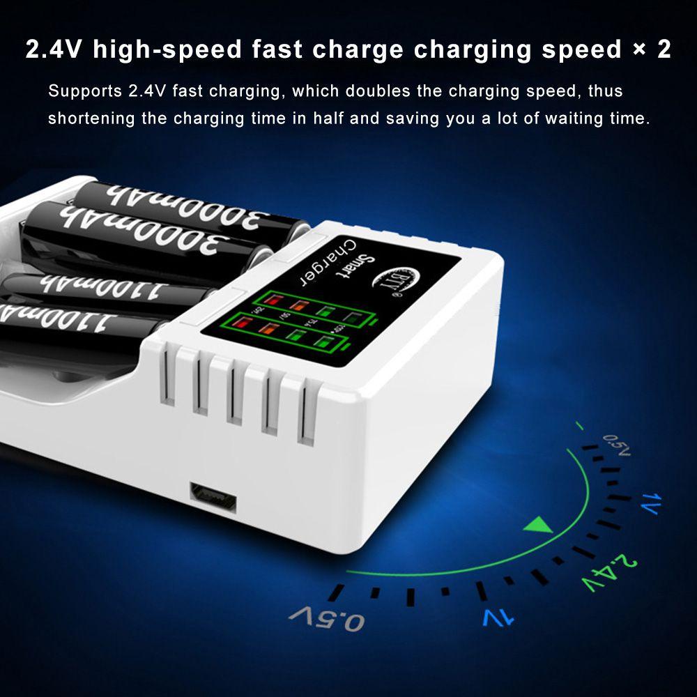 Đế Sạc Pin AA AAA NI-CD NI-MH Có Đèn LED Báo Hiệu Thông Minh