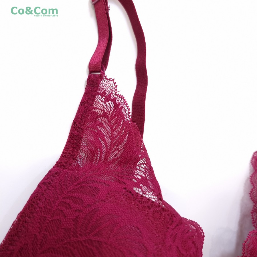 Bộ Đồ Lót Nữ Ren Co&Com BAN5028 Có Gọng, Đệm vừa Nâng Ngực Êm Ái | BigBuy360 - bigbuy360.vn