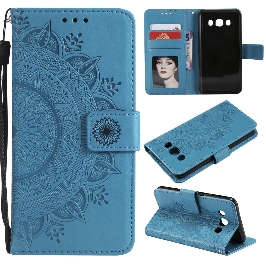 Bao da điện thoại dập hình hoa cho Samsung j5(2015) J5(2016) J5(2017) | BigBuy360 - bigbuy360.vn