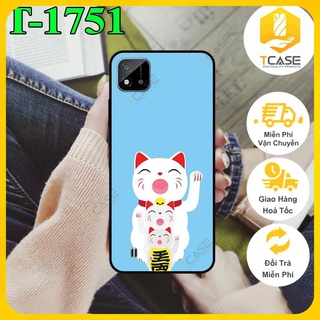 Ốp lưng nhám chống sốc dành cho Realme C20/ C20A in hình mèo thần tài