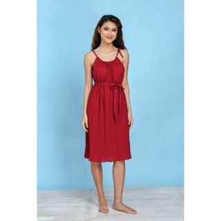 Đầm dây xếp nhúng Infashion