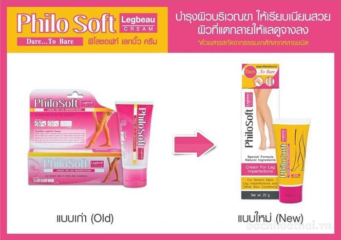 Tuýp 25g kem làm mờ rạn da do suy giãn tĩnh mạch Philosoft LegActif Cream