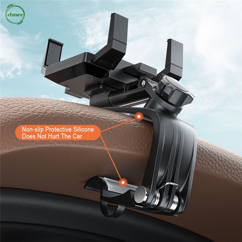 Giá đỡ điện thoại/ GPS xoay được 1200 độ đa năng tiện dụng cho xe hơi | BigBuy360 - bigbuy360.vn