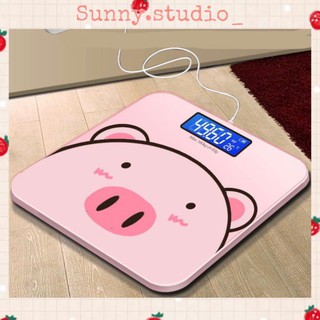🎀Bảo Hành 6 Tháng🎀 Cân Điện Tử Sạc USB Đo Sức Khỏe Hình Chú Heo Xinh Xắn🎀Tặng kèm thước dây🎀Hàng Cao Cấp