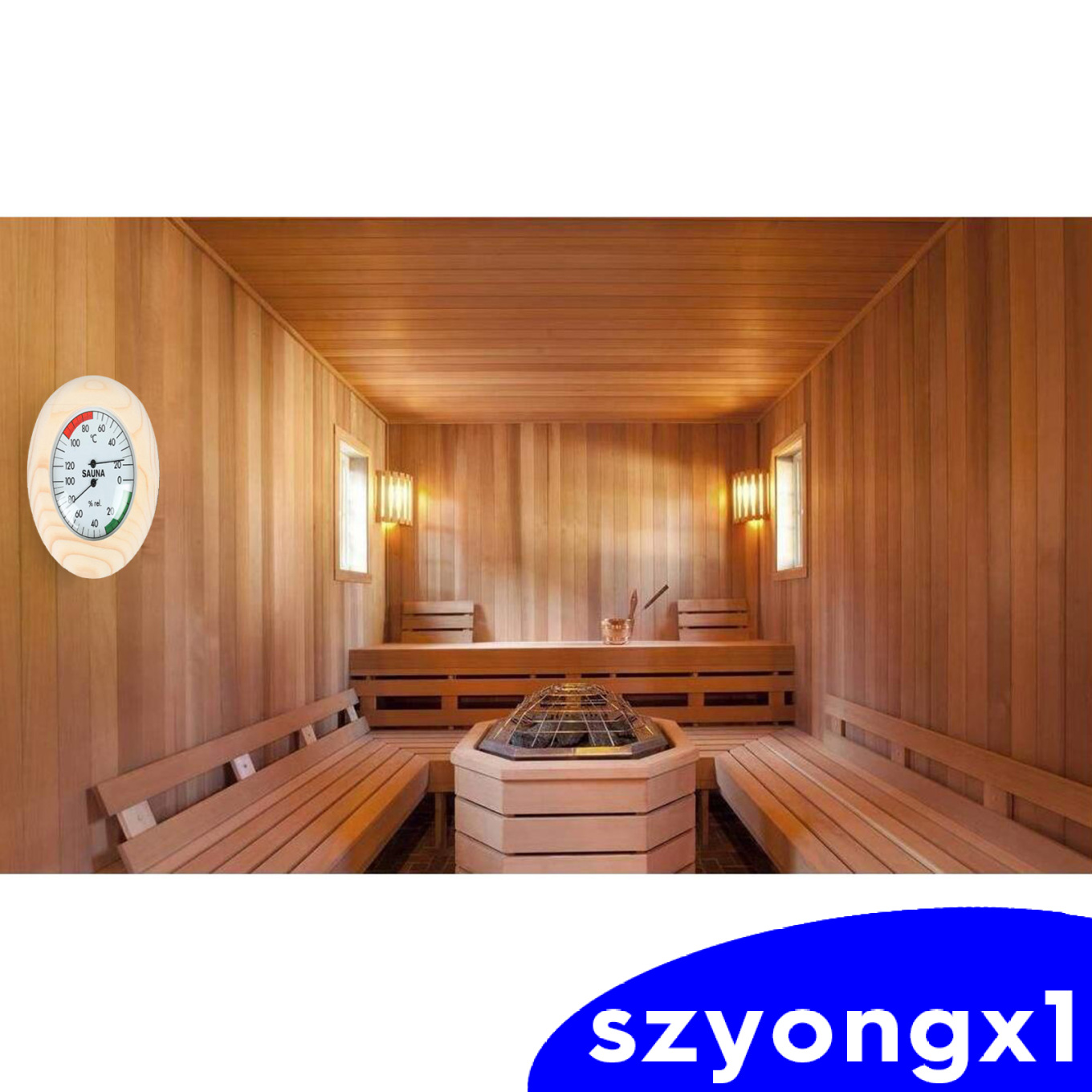Best sale！ Digital Sauna Wooden Hygrothermograph Thermometer & Hygrometer fpr Sauna Room