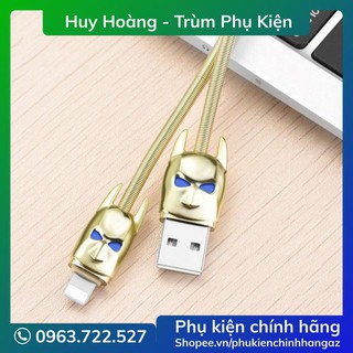 Cáp sạc nhanh batman hoco u30 lightning,micro,type c - cáp sạc có đen led khi sạc