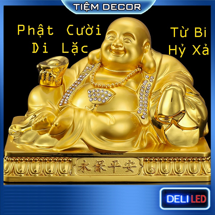 Tượng Phật Di Lặc Mạ Vàng Cao Cấp Nụ Cười Từ Bi Hỷ Xả