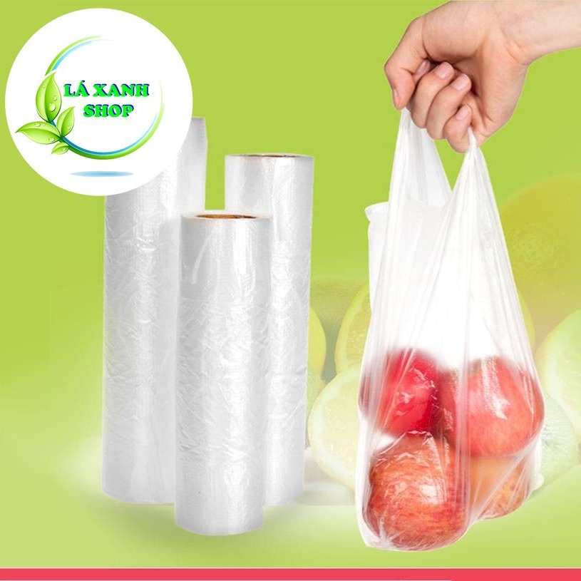 Cuộn 100 Túi Nilon CÓ QUAI Đựng Thực Phẩm Cất Để Tủ Lạnh