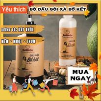 Combo Dầu gội bồ kết, Dầu xả thiên nhiên dưỡng tóc siêu mềm, bóng mượt, thơm lâu Quê Một Cục (handmade)