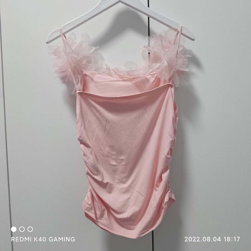 One Áo Nữ Hai Dây Dáng Chữ A Họa Tiết Hoa Thời Trang Quyến Rũ