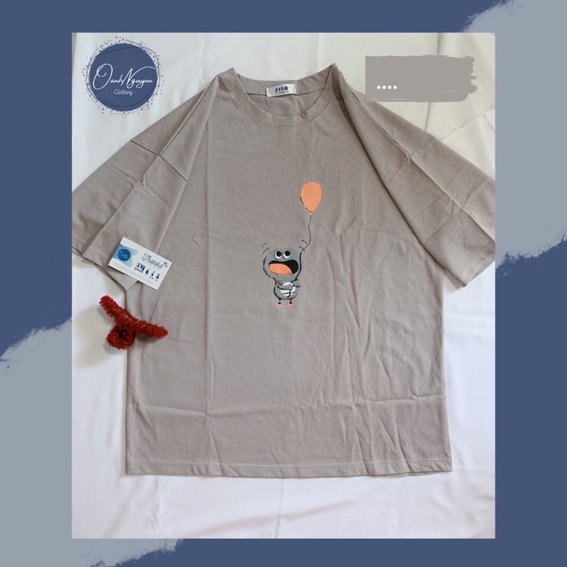 Áo thun Unisex, áo phông Quảng Châu 3158 form rộng, chất dày mịn (kèm ảnh thật 100%)