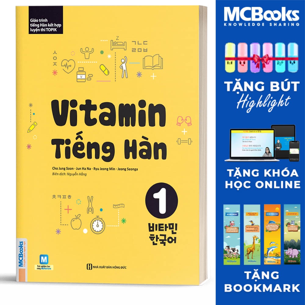 Sách - Vitamin Tiếng Hàn 1 Cho Người Mới Bắt Đầu - Học Kèm App Online
