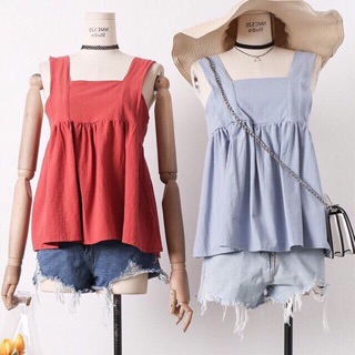Áo 2 dây babydoll chất đũi sịn (kèm video, ảnh thật)