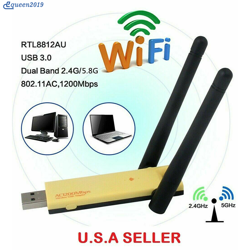 Ăng Ten Thu Sóng Wifi Tốc Độ Cao Usb 3.0 1200mbps Ac1200 Dual Band 5ghz (Queen2019) | BigBuy360 - bigbuy360.vn