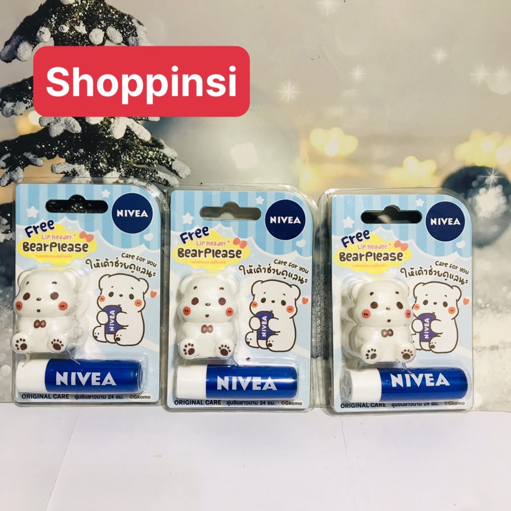 Son Dưỡng Nivea Bear Dưỡng Ẩm Và Phục Hồi Độ Ẩm Cho Môi Mềm Mượt 4.8g