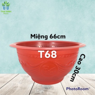 Chậu nhựa trồng cây T68 Đỏ