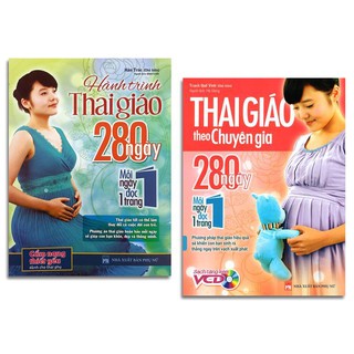 Sách - Hành trình thai giáo + Thai giáo theo chuyên gia - 280 ngày, mỗi ngày đọc 1 trang (Lẻ 2 cuốn) Thanh Hà Books HCM
