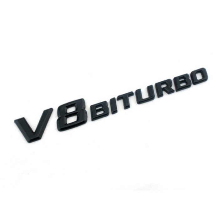 [GIÁ SỐC - HÀNG CHÍNH HÃNG] Decal tem chữ V8-Biturbo dán hông xe ô tô Mercedes - Chất liệu bằng nhựa ABS cao cấp được mạ