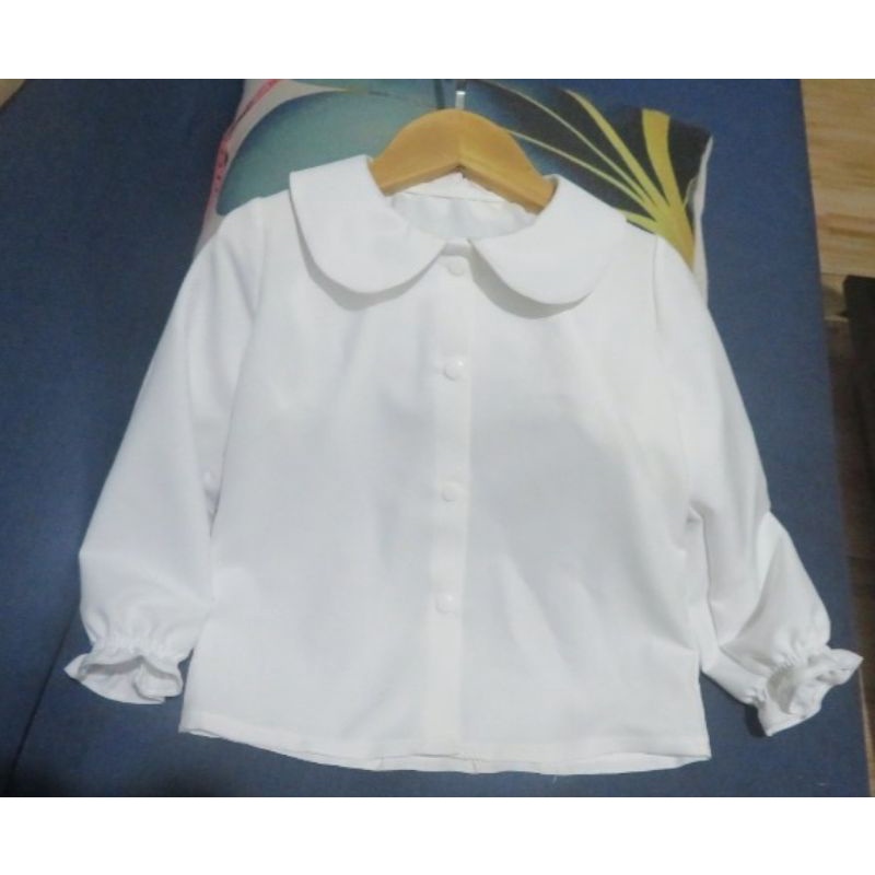 Áo sơ mi trắng _áo sơ mi dài tay bé gái
