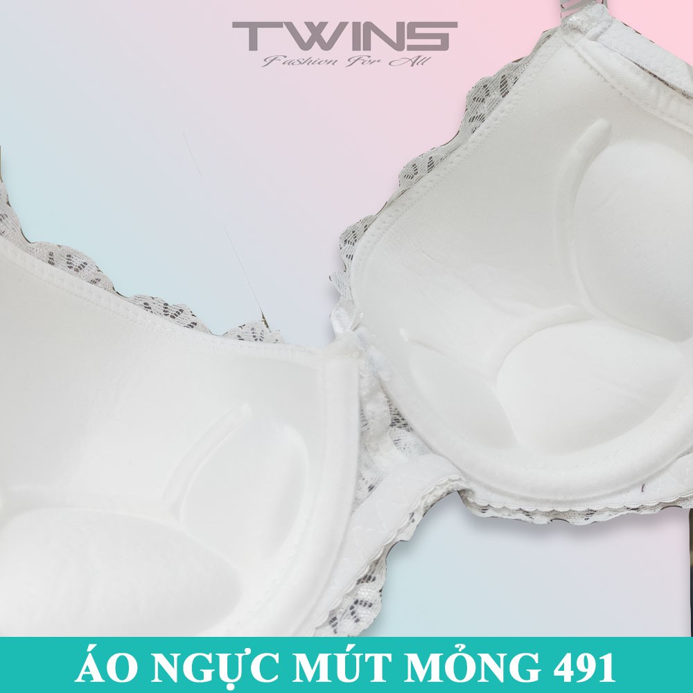 Áo ngực nữ ren nâng ngực SD491 có gọng mút mỏng mềm mịn phom nguyên ngực size 36-38-40-42