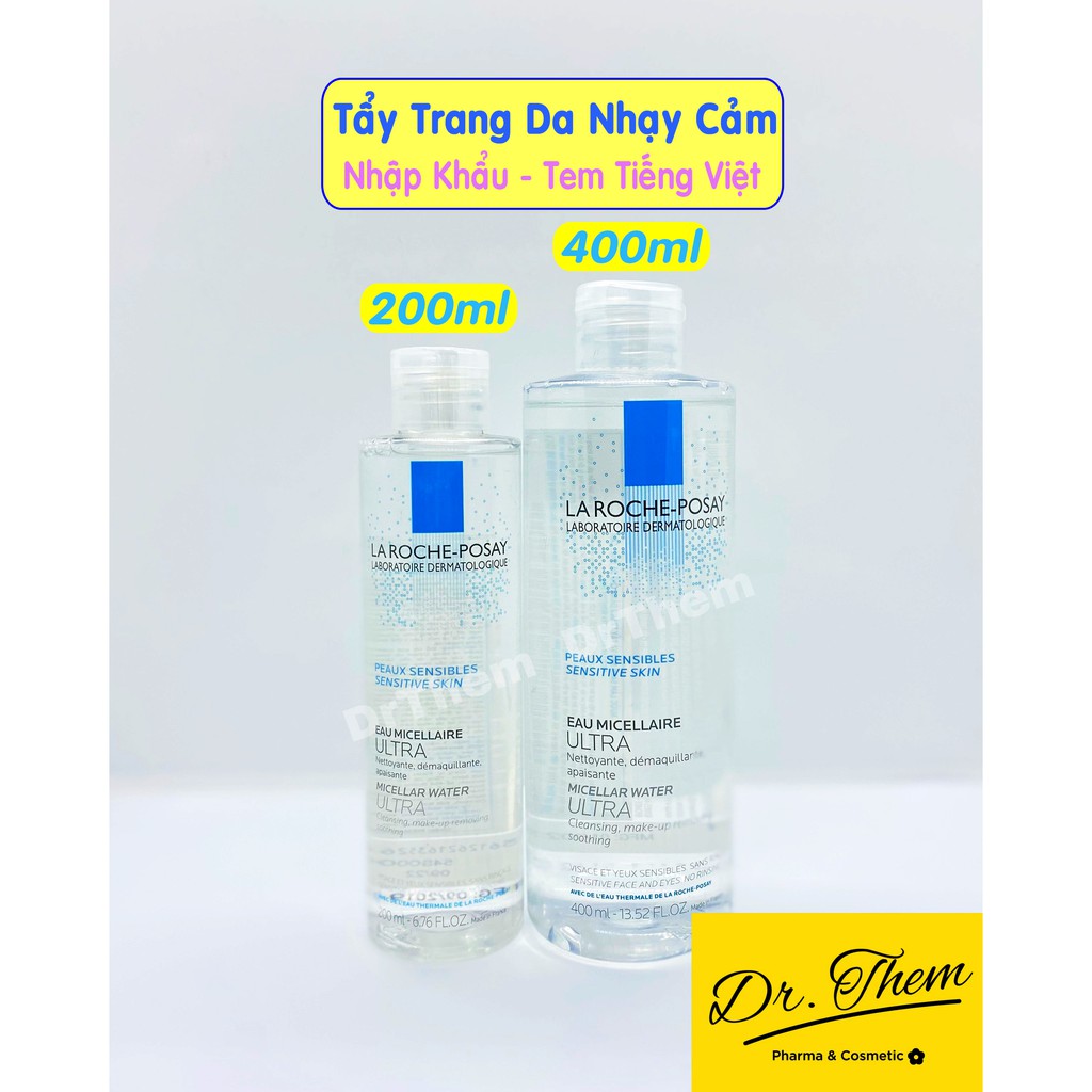 ✅[CHÍNH HÃNG] Nước Tẩy Trang La Roche-Posay Cho Da Nhạy Cảm Micellar Water Ultra Sensitive Skin 200ml - 400ml - Laroche